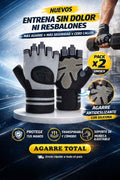 Guantes de Gym con Muñequera Antideslizante – Agarre Total y Protección