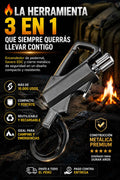 Encendedor Multifuncional 3 en 1 EDC | Resistente, Reutilizable y Compacto